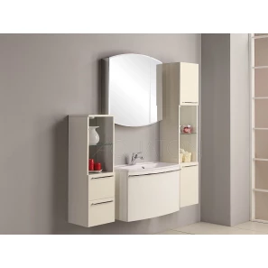 Изображение товара зеркальный шкаф 80x80 см белый акватон севилья 1a125502se010