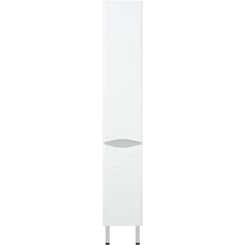 Пенал напольный белый глянец/серый металлик R Corozo Омаха SD-00000968