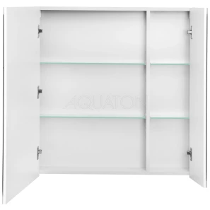 Изображение товара зеркальный шкаф 80x81 см белый глянец l акватон нортон 1a249202nt010