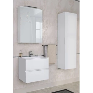 Изображение товара зеркальный шкаф 60x85 см белый aquanet алвита 00183994
