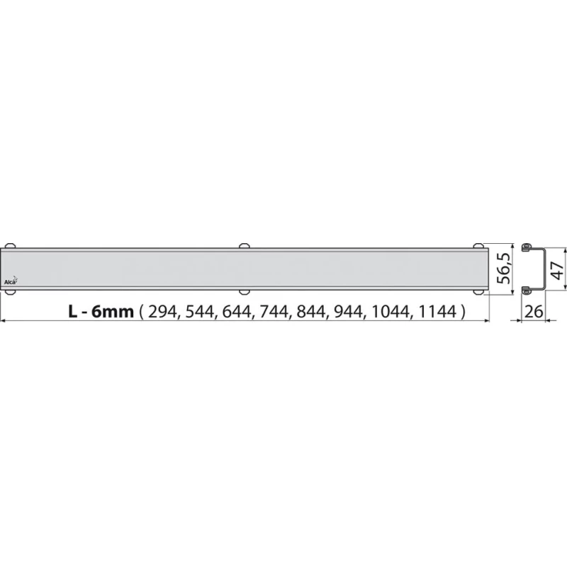 Душевой канал 1044 мм глянцевый хром AlcaPlast APZ106 Design APZ106-1050 + DESIGN-1050LN