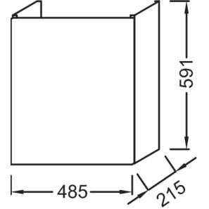 Изображение товара тумба ледяной коричневый глянец с реверсивной дверцей 48,5 см jacob delafon odeon up eb863-n23