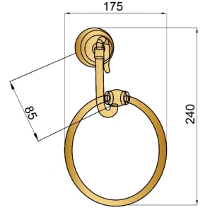 Изображение товара кольцо для полотенец boheme medici 10605