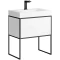 Комплект мебели белый глянец/черный 70 см Clarberg Logic LOG0107N + Tol.07.04.D + LOG0206 - 3