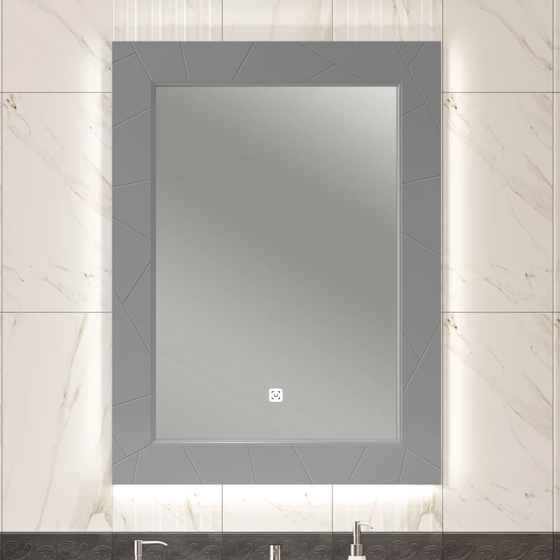 Зеркало 70x100 см серый матовый Opadiris Луиджи 00-00000542