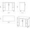 Комплект мебели дуб сонома/белый матовый 97,6 см Grossman Флай 101001 + 501001 + GR-3019 + 201001 - 7