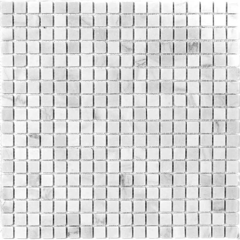 Мозаика Natural i-Tile 4M088-15T (Carrara) Мрамор белый, поверхность состаренная 29,8x29,8