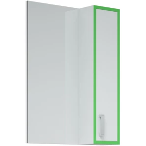 Изображение товара зеркальный шкаф 50x70 см белый глянец/зеленый глянец r corozo спектр sd-00000685