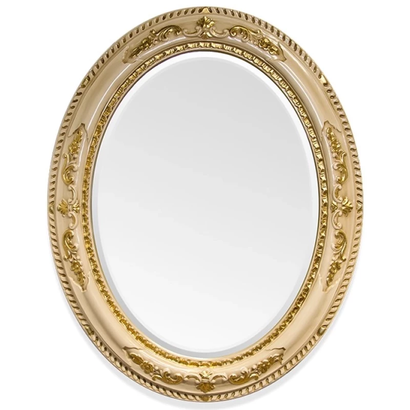Зеркало 81x101 см слоновая кость/золото Tiffany World TW03529avorio/oro