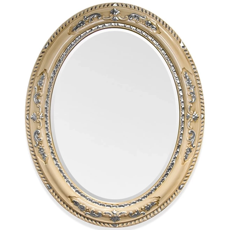 Зеркало 81x101 см слоновая кость/серебро Tiffany World TW03529avorio/arg