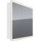 Зеркальный шкаф 80x80 см белый глянец Lemark Element LM80ZS-E - 1