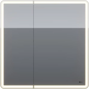 Изображение товара зеркальный шкаф 80x80 см белый глянец lemark element lm80zs-e