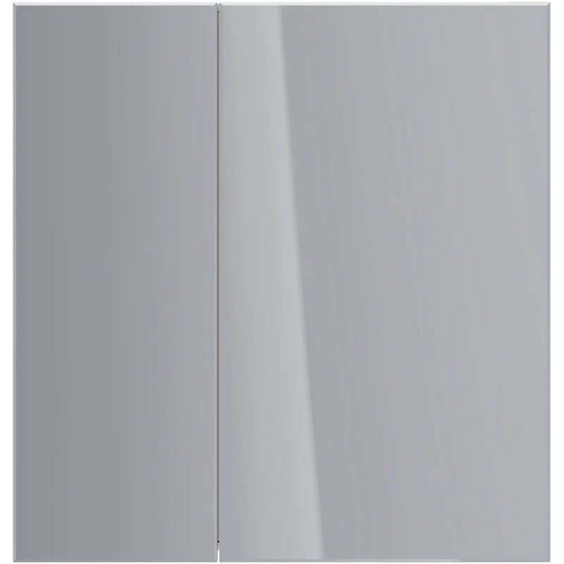 Зеркальный шкаф 80x79 см белый глянец Lemark Universal LM80ZS-U