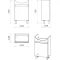 Комплект мебели дуб сонома/белый глянец 51 см Grossman Поло 105004 + 659 + 204701 - 6
