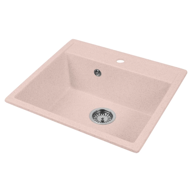 Кухонная мойка AquaGranitEx розовый M-56(315)