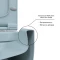 Подвесной безободковый унитаз с сиденьем микролифт Berges Ego XL 083229 - 5