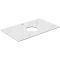 Столешница 80 см белый матовый для накладных раковин Kerama Marazzi Plaza Classic Монте Тиберио PL1.SG507100R\80 - 1