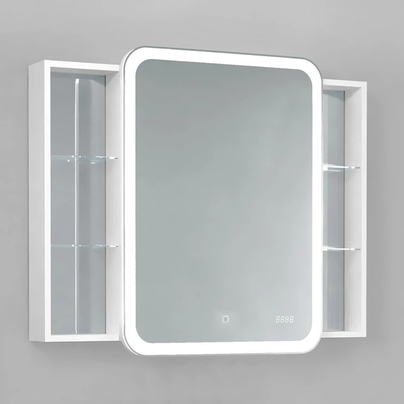 Зеркальный шкаф 100x80 см белый Jorno Bosko Bos.03.100/W