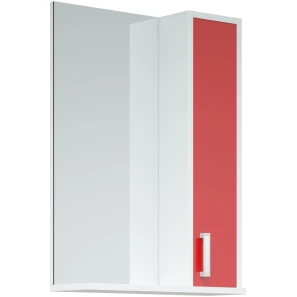 Изображение товара зеркальный шкаф 50x70 см белый глянец/красный матовый r corozo колор sd-00000697