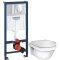 Комплект подвесной унитаз Gustavsberg Hygienic Flush 5G84HR01 + система инсталляции Grohe 38721001 - 1