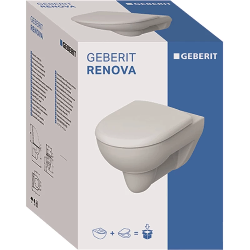 Комплект подвесной унитаз Geberit Renova 500.802.00.1 + система инсталляции Tece 9400413