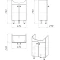 Комплект мебели белый глянец 51 см Grossman Крит-Эко 105005 + 659 + 205002 - 6