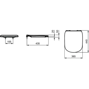 Изображение товара сиденье для унитаза с микролифтом ideal standard tesi t3527v3