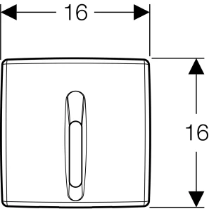Изображение товара система электронного управления смывом писсуара, питание от батарей geberit basic матовый хром 115.818.46.5