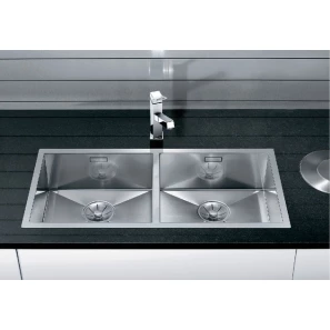 Изображение товара кухонная мойка blanco zerox 400/400-if infino зеркальная полированная сталь 521619