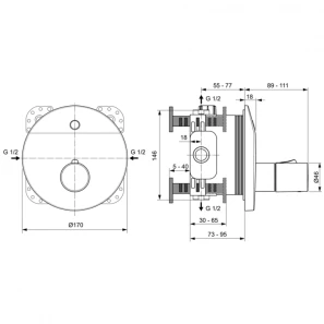 Изображение товара инфракрасная электроника для душа со смешиванием ideal standard ceraplus a6155aa