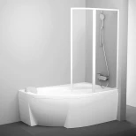 Изображение товара шторка для ванны 107 см ravak vsk2 rosa 170 r белый прозрачное 76pb0100z1