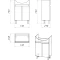 Комплект мебели дуб сонома/белый глянец 55,5 см Grossman Поло 105501 + 305 + 205701 - 6