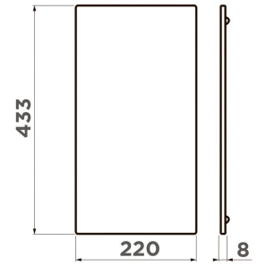 Изображение товара разделочная доска 43,3x22x0,8 см omoikiri cb-sintesi-m-wd wood 4999097