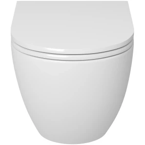 Изображение товара унитаз подвесной grossman gr-4457s безободковый, с сиденьем микролифт, белый