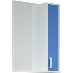 Изображение товара зеркальный шкаф 50x70 см белый глянец/синий матовый r corozo колор sd-00000709