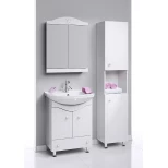 Комплект мебели белый глянец 65,5 см Aqwella Franchesca FR0106 + 4640021062296 + FR0406