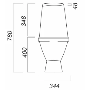 Изображение товара унитаз-компакт косой выпуск с сиденьем дюропласт с микролифтом sanita лада комфорт ldasacc01030711