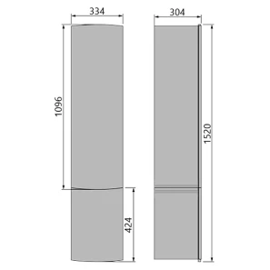 Изображение товара шкаф одностворчатый 33,4x42,4 см белый глянец l/r velvex iva ppiva.45-21