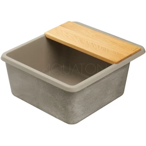 Изображение товара кухонная мойка акватон беллис серый шелк 1a724932bs250