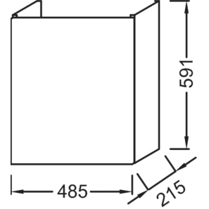 Изображение товара тумба темный дуб с реверсивной дверцей 48,5 см jacob delafon odeon up eb863-nr