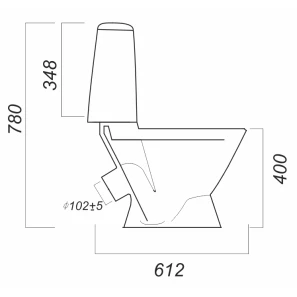 Изображение товара унитаз-компакт косой выпуск с сиденьем полипропилен sanita лада эконом ldasacc01090111