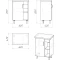 Комплект мебели дуб сонома/белый матовый 57 см Grossman Флай 106001 + 506001 + GR-3013 + 206001 - 7