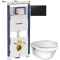 Комплект подвесной унитаз Gustavsberg Hygienic Flush 5G84HR01 + система инсталляции Geberit 111.362.00.5 + 115.770.DW.5 - 1