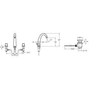 Изображение товара смеситель для раковины с донным клапаном jacob delafon elevation e18871-cp
