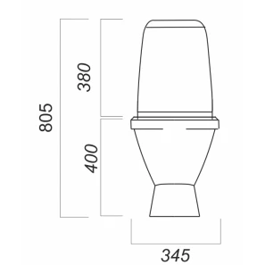 Изображение товара унитаз-компакт косой выпуск с сиденьем термопласт с микролифтом sanita кама комфорт kmasacc01070711