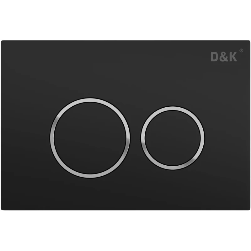 Смывная клавиша D&K Bayern черный матовый/глянцевый хром/черный матовый DB1529025