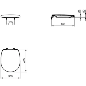 Изображение товара сиденье для унитаза ideal standard connect space e129001