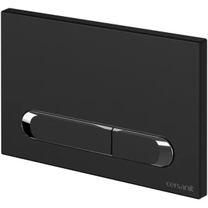 Изображение товара смывная клавиша cersanit estetica черный матовый/глянцевый хром/черный матовый a64112