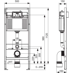 Изображение товара комплект подвесной унитаз + система инсталляции tece tecebase k440200.wc1