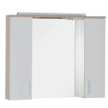 Изображение товара зеркальный шкаф 90x74,6 см светлый дуб/белый aquanet тиана 00172807